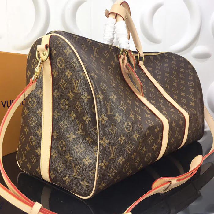 路易威登LV頂級原單 41418 41416 41414老花經典 Keepall旅行袋系列 YDH1916